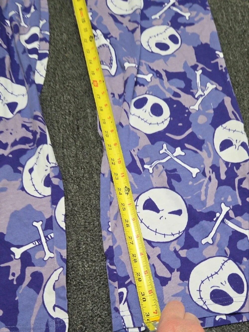 (#3C) Disney Purple Camouflage Skull-Print Pajama Pants - Picture 4 of 6